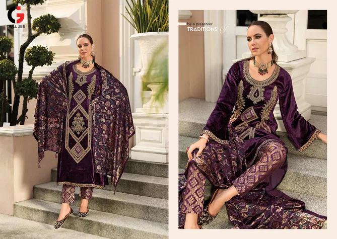 Riwayat By Gull Jee Wedding Wear Embroidery Velvet Salwar Kameez Suppliers In India